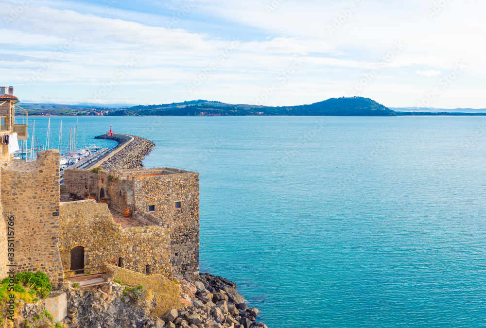 Talamone (Tuscany, Italy) - A little village with port and castle on the sea, in the municipal of Orbetello, Monte Argentario, Tuscany region