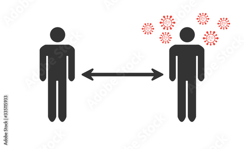 Protective measure against the coronavirus. COVID-19 disease advice for the public. Icon, sign, pictogram in simple style. Medical virology concept. isolated on a white background eps 10