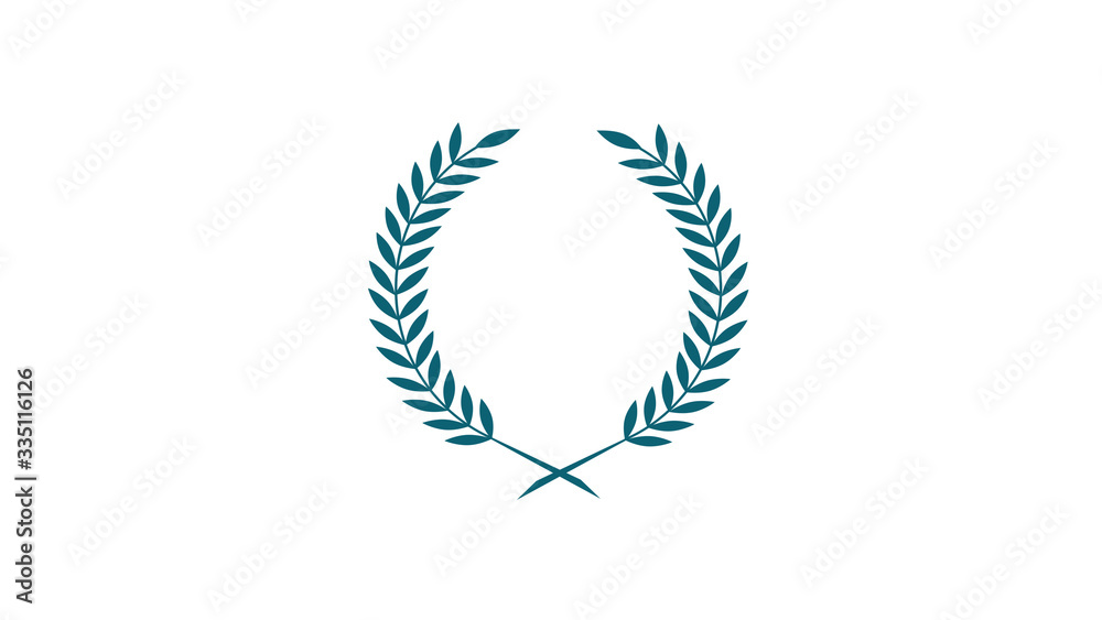 Top wheat icon on white background,wreath icon,new wreath icon