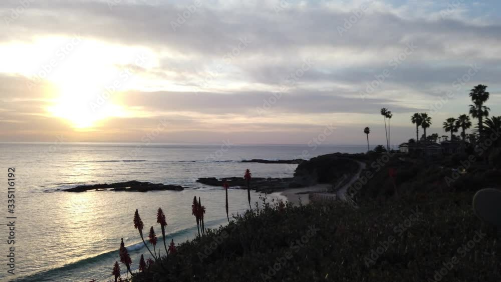 Sunset at a beach near Laguna California Sunset at a beach near Laguna California