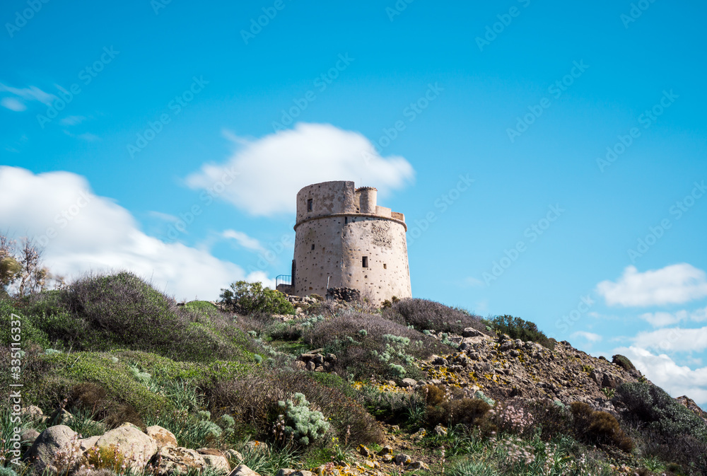The Canai Tower in Turri, Sant'Antioco, Sardinia