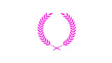 Amazing pink color wheat icon on white background,wheat icon