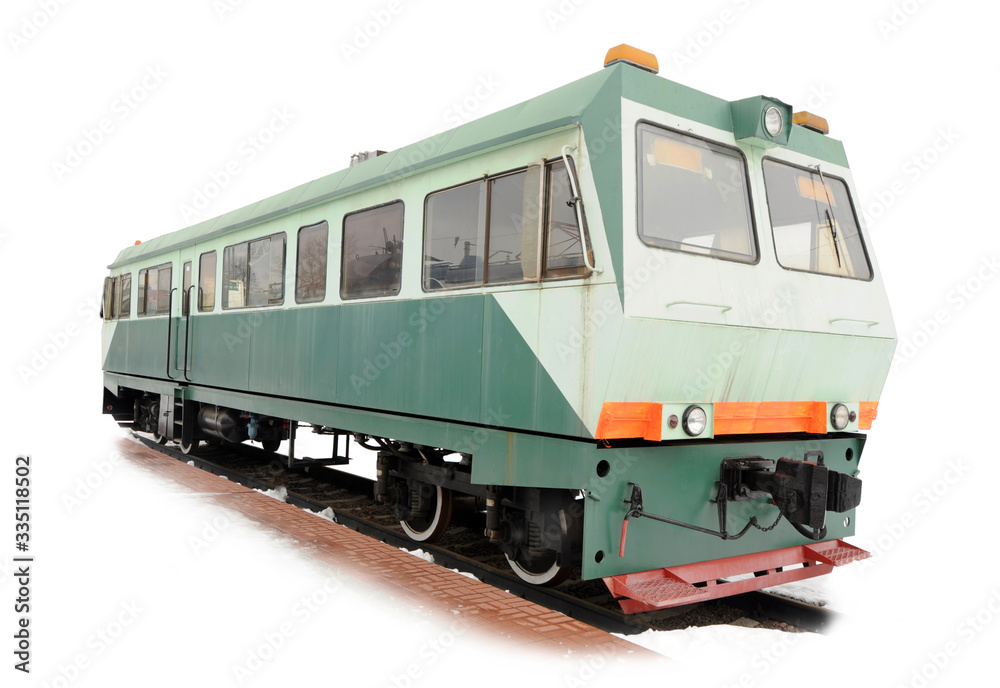 Soviet motor coach (railcar) isolated Soviet motor coach (railcar) isolated