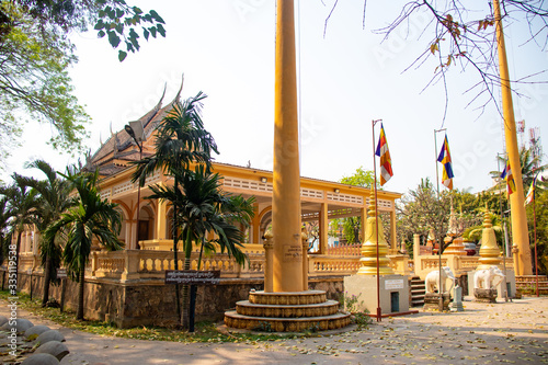 A beautiful view of buddhist temple at Siem Reap, Cambodia.
