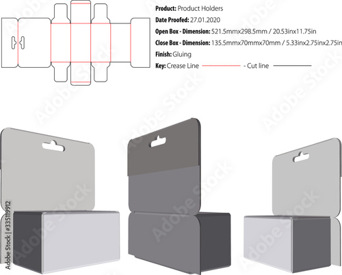 Product Holders template die cut vector