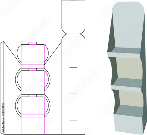 POS Floor Displays DieCut Vector