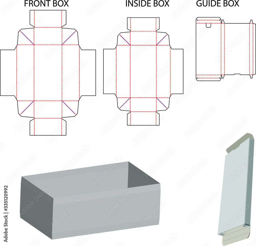 Smartphone die cut box - with guide box Smartphone die cut box - with guide box