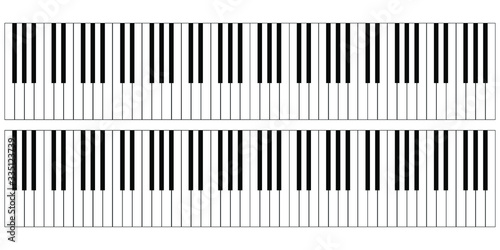 piano key on white background vector illustration