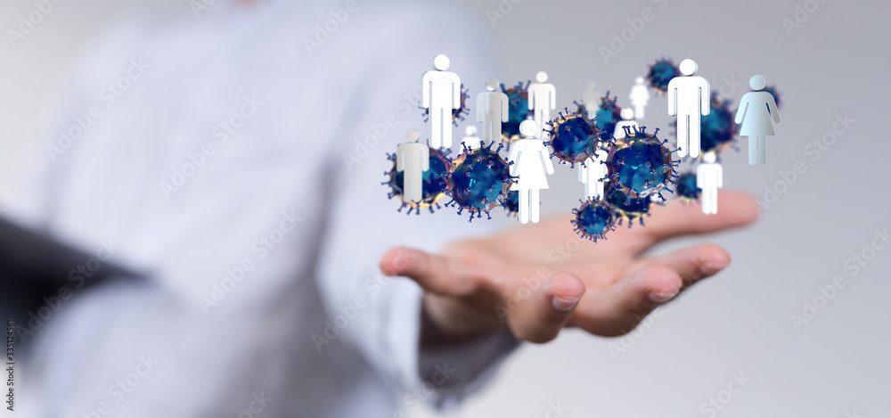 a Concept of 3d virus quarantine. a Concept of 3d virus quarantine.