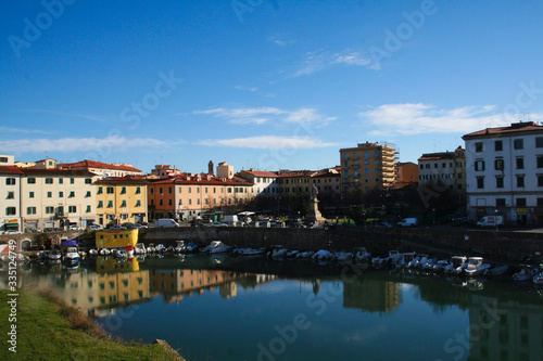 Livorno, Italy: view of the port of the city