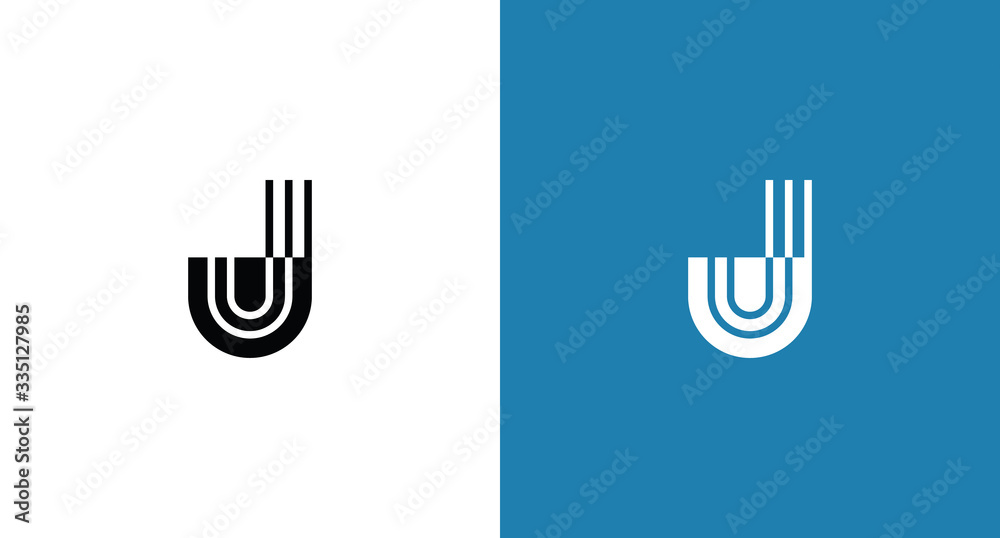 Obraz premium J logo template vector concept