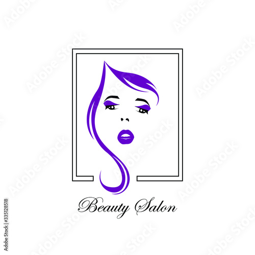 Beauty salon logo vector illustration