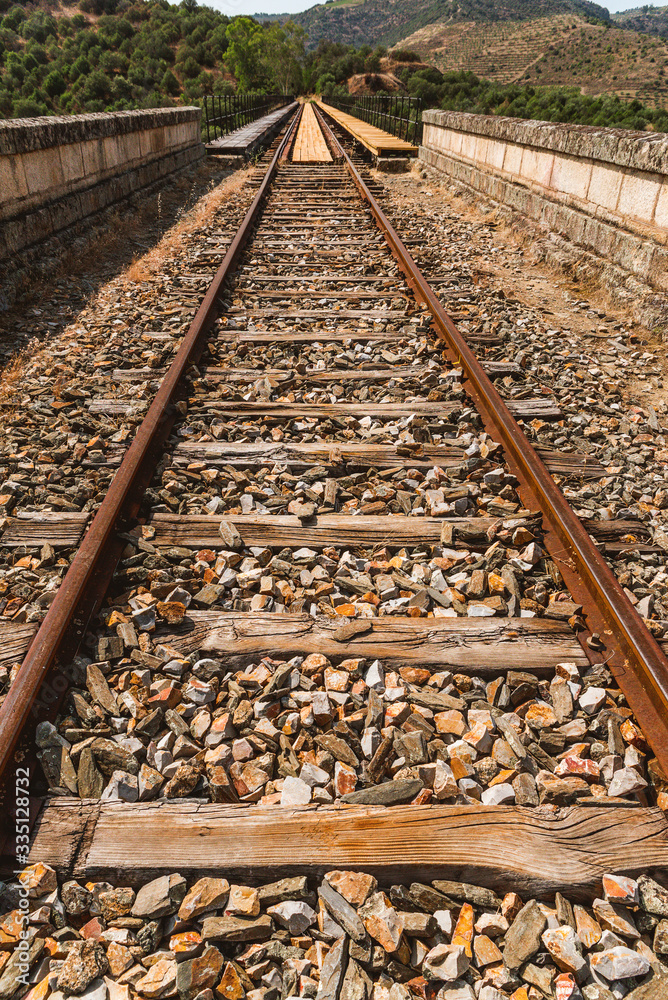 Abandoned railway at Portugal Spain Abandoned railway at Portugal Spain