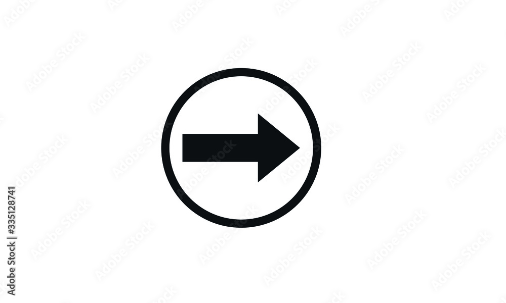 Arrow Icon Vector Design Illustration, Right Arrow Button Arrow Icon Vector Design Illustration, Right Arrow Button