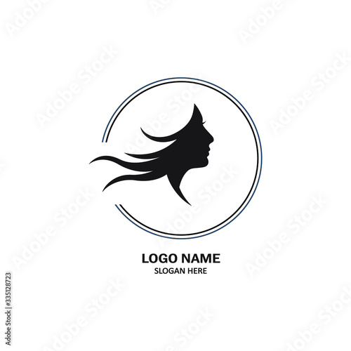 Beauty salon logo vector illustration