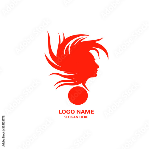 Beauty salon logo vector illustration
