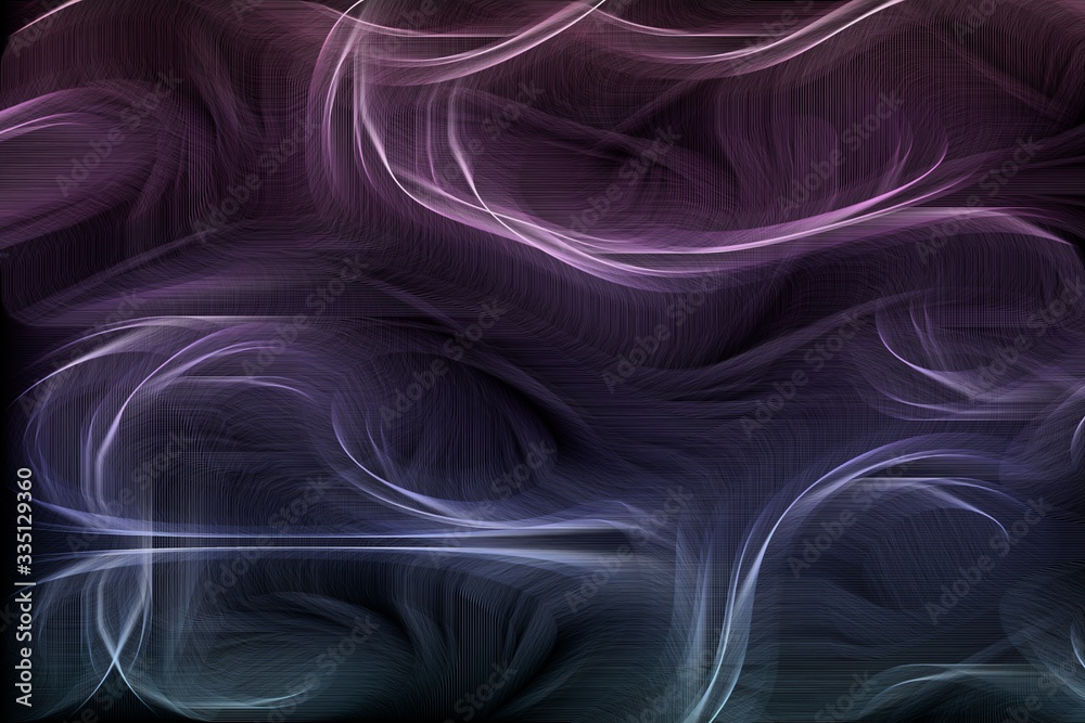 Obraz premium Energetic Abstract Split Flowing Purple & Blue Lines Background