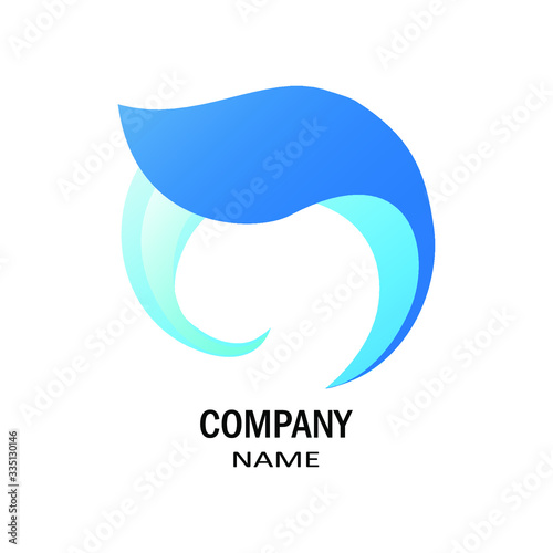 Abstract spherical logo design vector