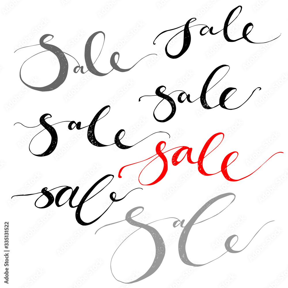 Sale lettering. Calligraphy Vector illustration Sale lettering. Calligraphy Vector illustration