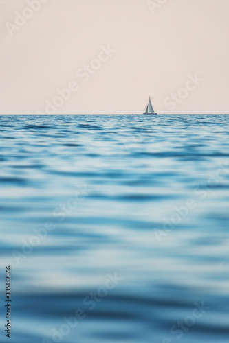 blue water surface with waves