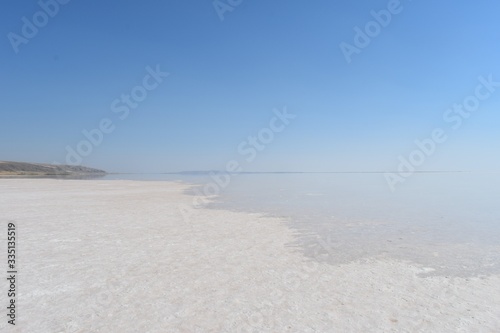 Salt Lake in Ankara Turkey without any people