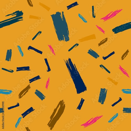 Many strokes of the brush form an endless chaotic pattern.