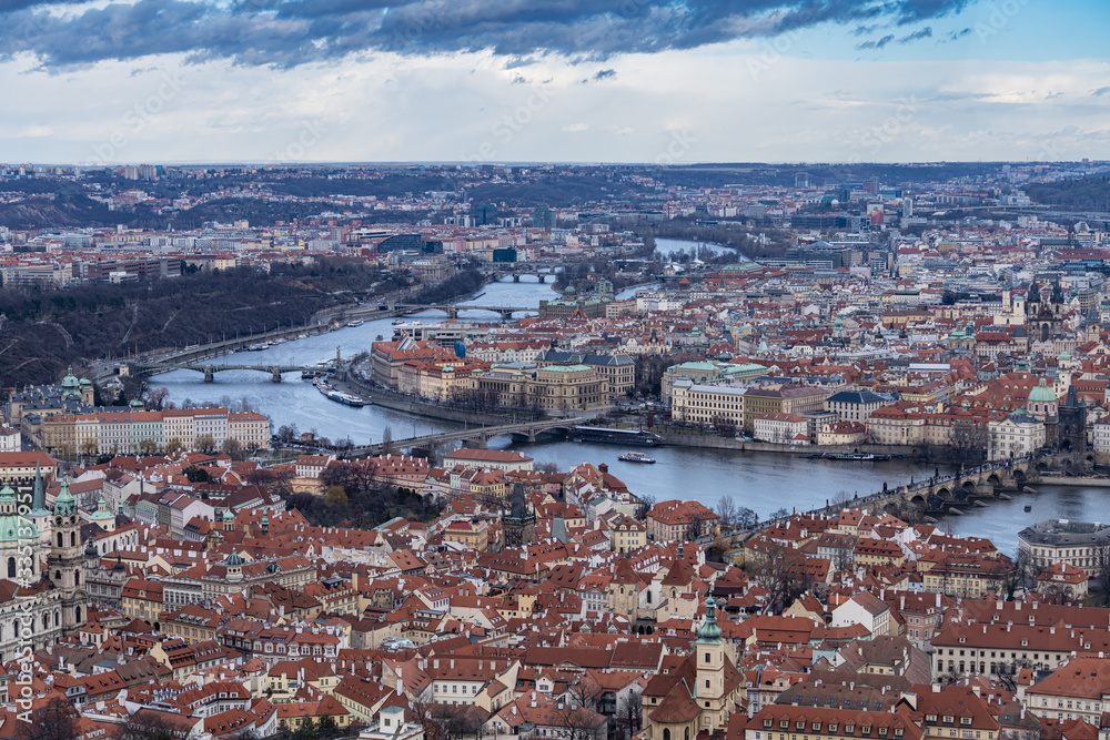 Fototapeta premium view of prague from above