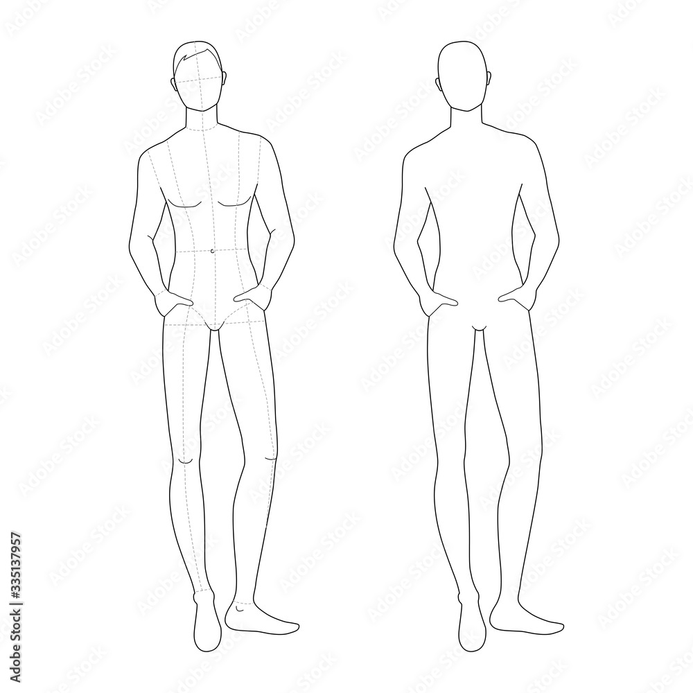 Fashion template of relaxing stand men. Fashion template of relaxing stand men.