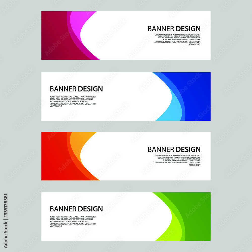Naklejka premium Vector Abstract banner web template
