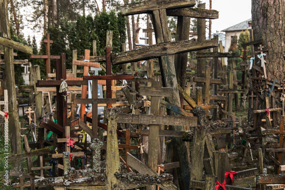 Holy Mountain Grabarka, largest place of worship of Eastern Orthodox Church in Poland, Siemiatycze, Podlasie.