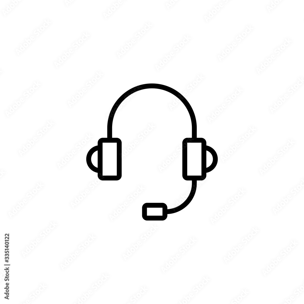 Headphone icon, Call center vector icon. Customer support / customer service symbol. headset or account manager flat vector icon for apps and website. Headphone icon, Call center vector icon. Customer support / customer service symbol. headset or account manager flat vector icon for apps and website.
