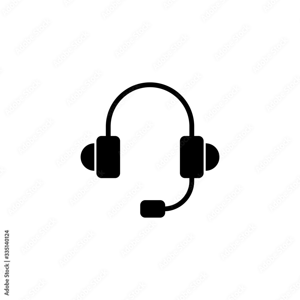 Headphone icon, Call center vector icon. Customer support / customer service symbol. headset or account manager flat vector icon for apps and website. Headphone icon, Call center vector icon. Customer support / customer service symbol. headset or account manager flat vector icon for apps and website.