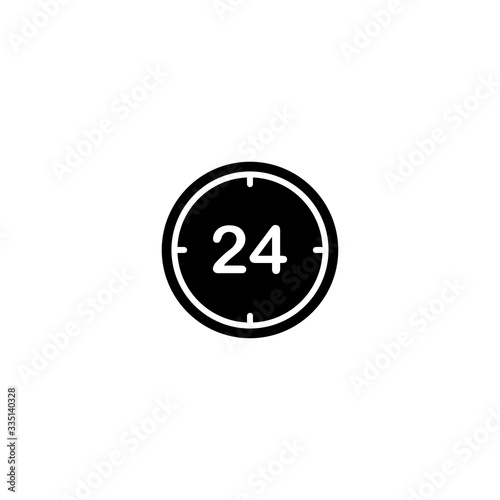 Clock vector icon. Time icon. Watch symbol. Trendy Flat style for graphic design  Web site  UI. EPS10. - Vector illustration