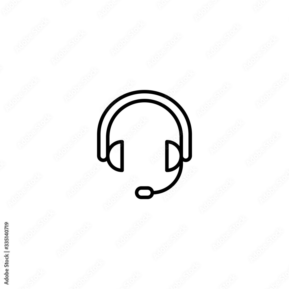 Headphone icon, Call center vector icon. Customer support / customer service symbol. headset or account manager flat vector icon for apps and website. Headphone icon, Call center vector icon. Customer support / customer service symbol. headset or account manager flat vector icon for apps and website.