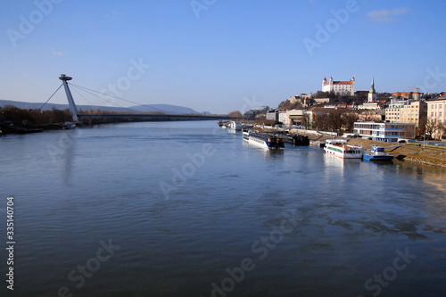 Bratislava river view in a sunny day