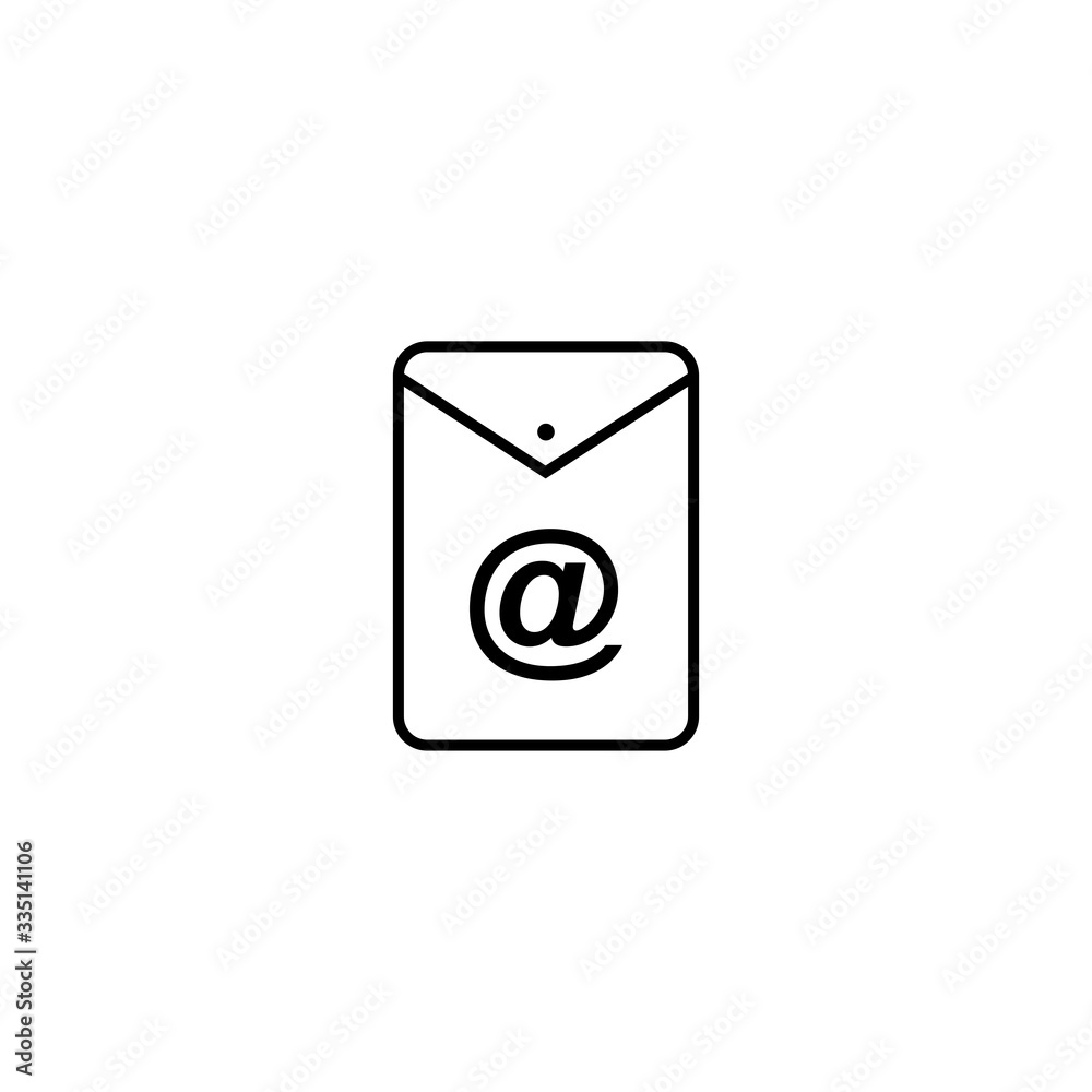 Email icon isolated on white background. Envelope symbol for website design, mobile application, ui. Vector illustration. Eps10