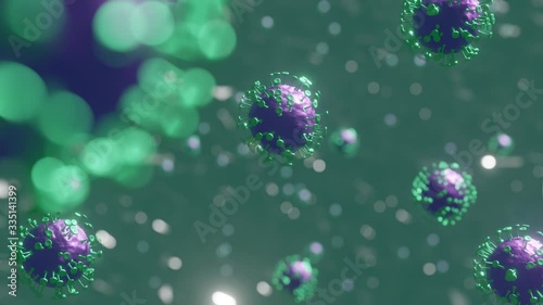 Covid-19, Coronavirus - Animation - 3d Rendering - n.02