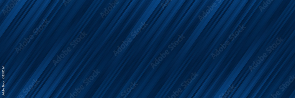 Obraz premium Dark navy blue and black glossy stripes. Abstract tech graphic banner design. Vector corporate background