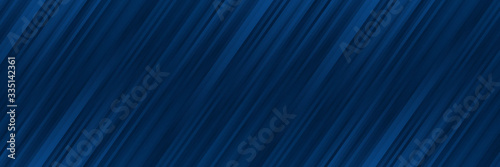 Dark navy blue and black glossy stripes. Abstract tech graphic banner design. Vector corporate background
