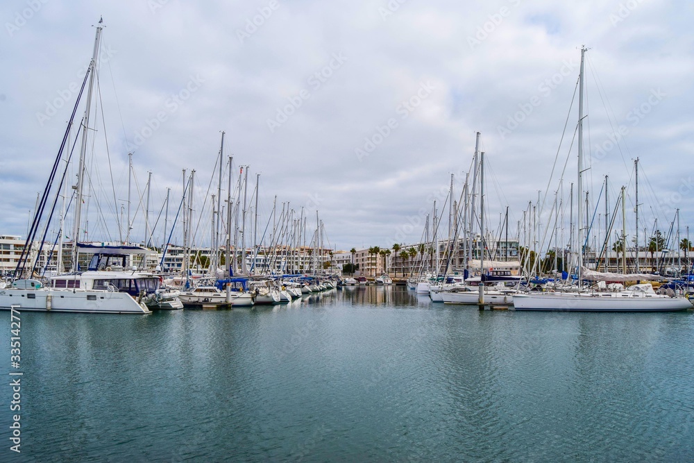 Obraz premium Marina in the city of Lagos, Algarve, Portugal