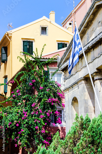 Fototapeta Naklejka Na Ścianę i Meble -  Corfu island towns, architecture, historical buildings, cultural heritage, Greece