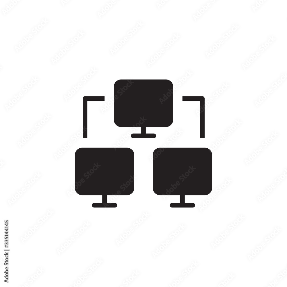 Computer network icon. Internet icon Network communication icon on white background - vector illustration Computer network icon. Internet icon Network communication icon on white background - vector illustration