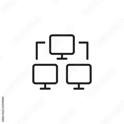 Computer network icon. Internet icon Network communication icon on white background - vector illustration © Jeyhun