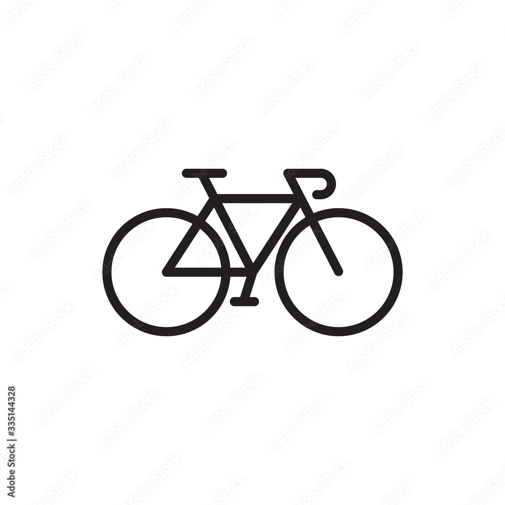 Bicycle icon. Bike vector sign. Trendy Flat style for graphic design, Web site, UI. EPS10. Vector illustration. 