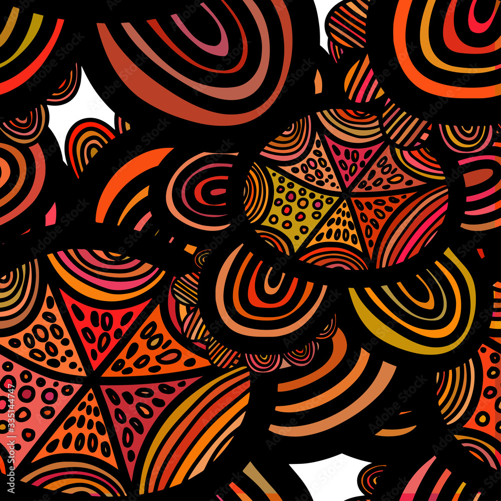 Fototapeta premium seamless scandinavian pattern with flowers