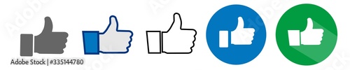 Design thumbs up icon. Like icon. Vector illustration