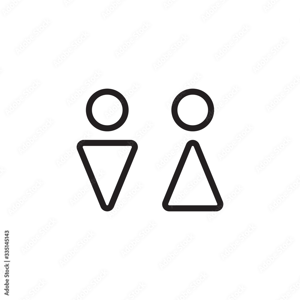 Wc icon. Toilet and restroom sign. Male, Female, Bathroom vector. Door and plate symbol. Trendy Flat style for graphic design, Web site, UI. EPS10. - Vector illustration Wc icon. Toilet and restroom sign. Male, Female, Bathroom vector. Door and plate symbol. Trendy Flat style for graphic design, Web site, UI. EPS10. - Vector illustration
