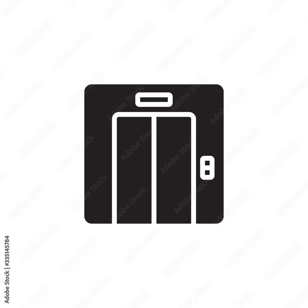Elevator icon vector. Lift up, Escalator, down up stairs symbol. Lift, Elevator symbol logo illustration - Vector Elevator icon vector. Lift up, Escalator, down up stairs symbol. Lift, Elevator symbol logo illustration - Vector