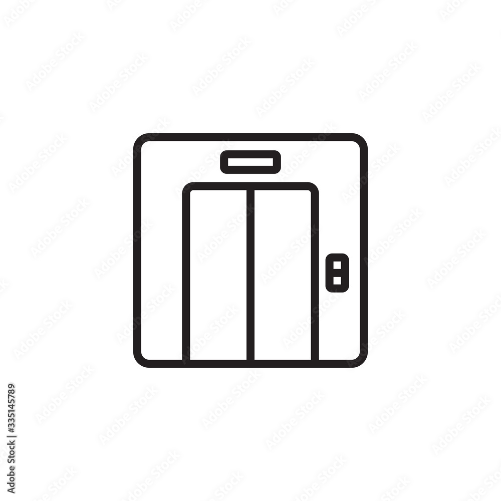 Elevator icon vector. Lift up, Escalator, down up stairs symbol. Lift, Elevator symbol logo illustration - Vector Elevator icon vector. Lift up, Escalator, down up stairs symbol. Lift, Elevator symbol logo illustration - Vector