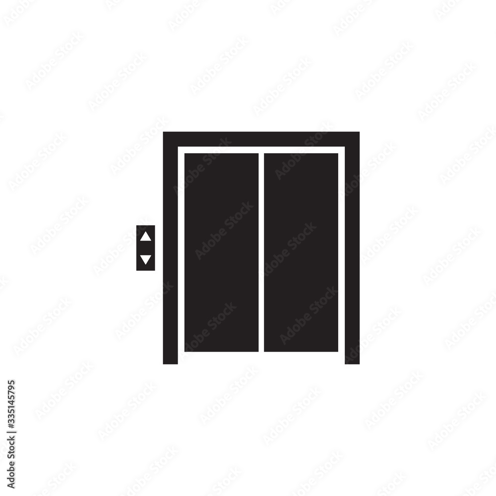 Elevator icon vector. Lift up, Escalator, down up stairs symbol. Lift, Elevator symbol logo illustration - Vector Elevator icon vector. Lift up, Escalator, down up stairs symbol. Lift, Elevator symbol logo illustration - Vector
